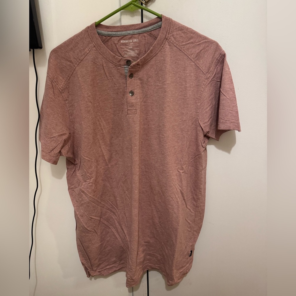 Kenneth Cole Organic Cotton Red Maroon Shirt